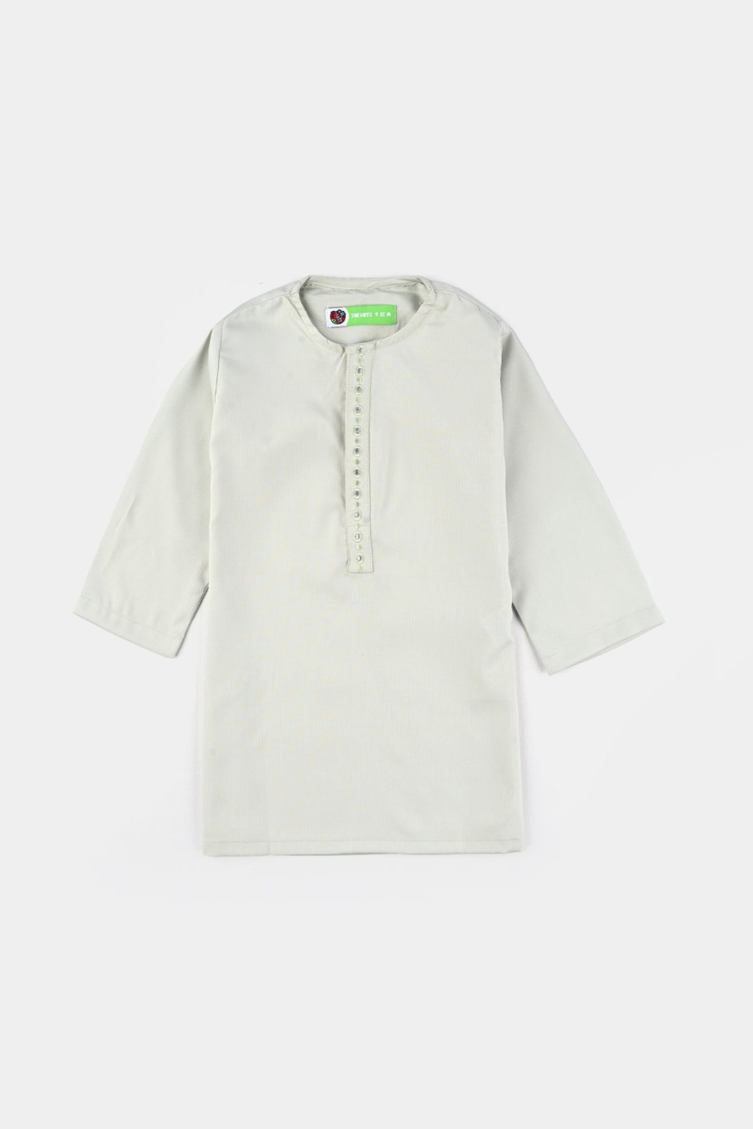 Infant Boys Poly Viscose Kurta Pajama (Lurex Dots)-P.Green