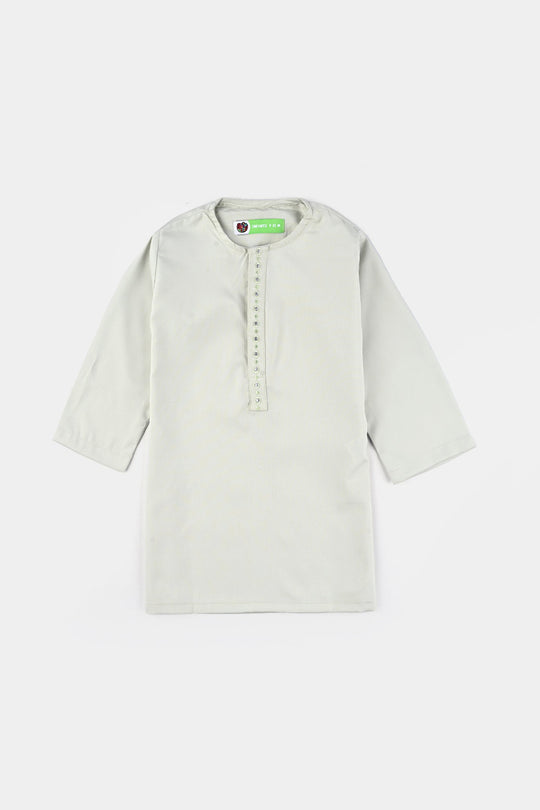 Infant Boys Poly Viscose Kurta Pajama (Lurex Dots)-P.Green