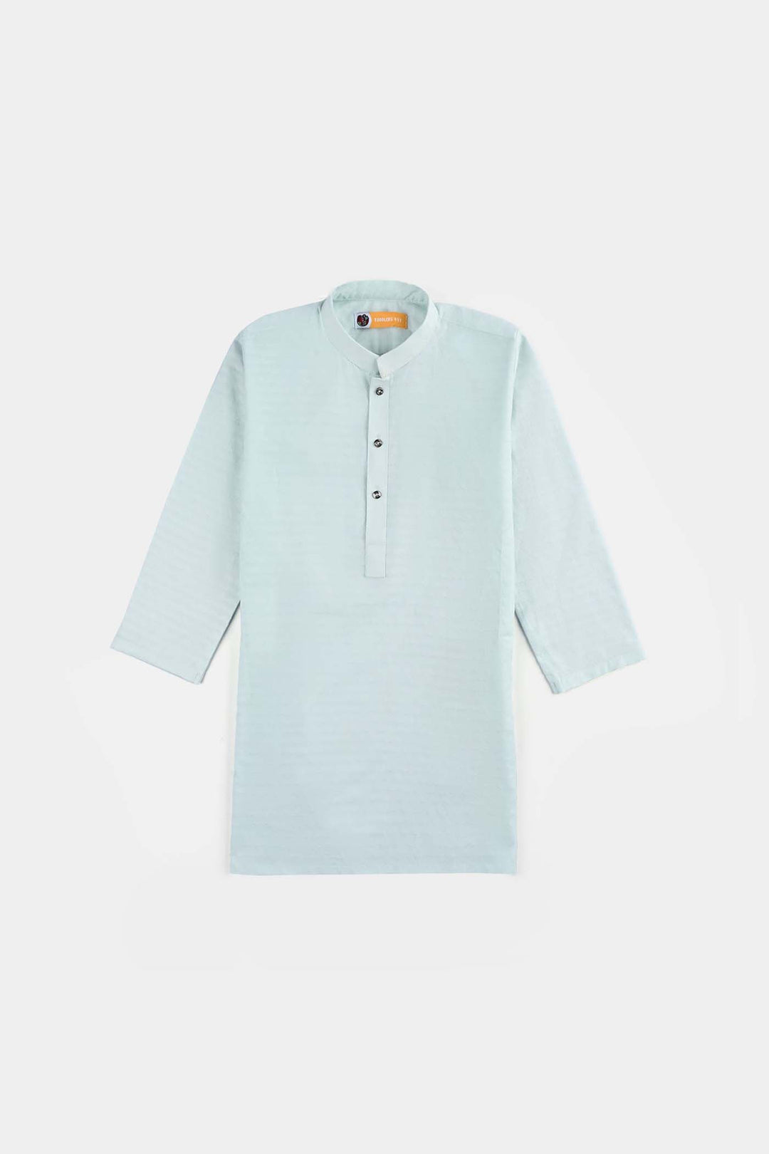 Boys Cotton Jacquard Basic Kurta (Salt Air)-SKY BLUE