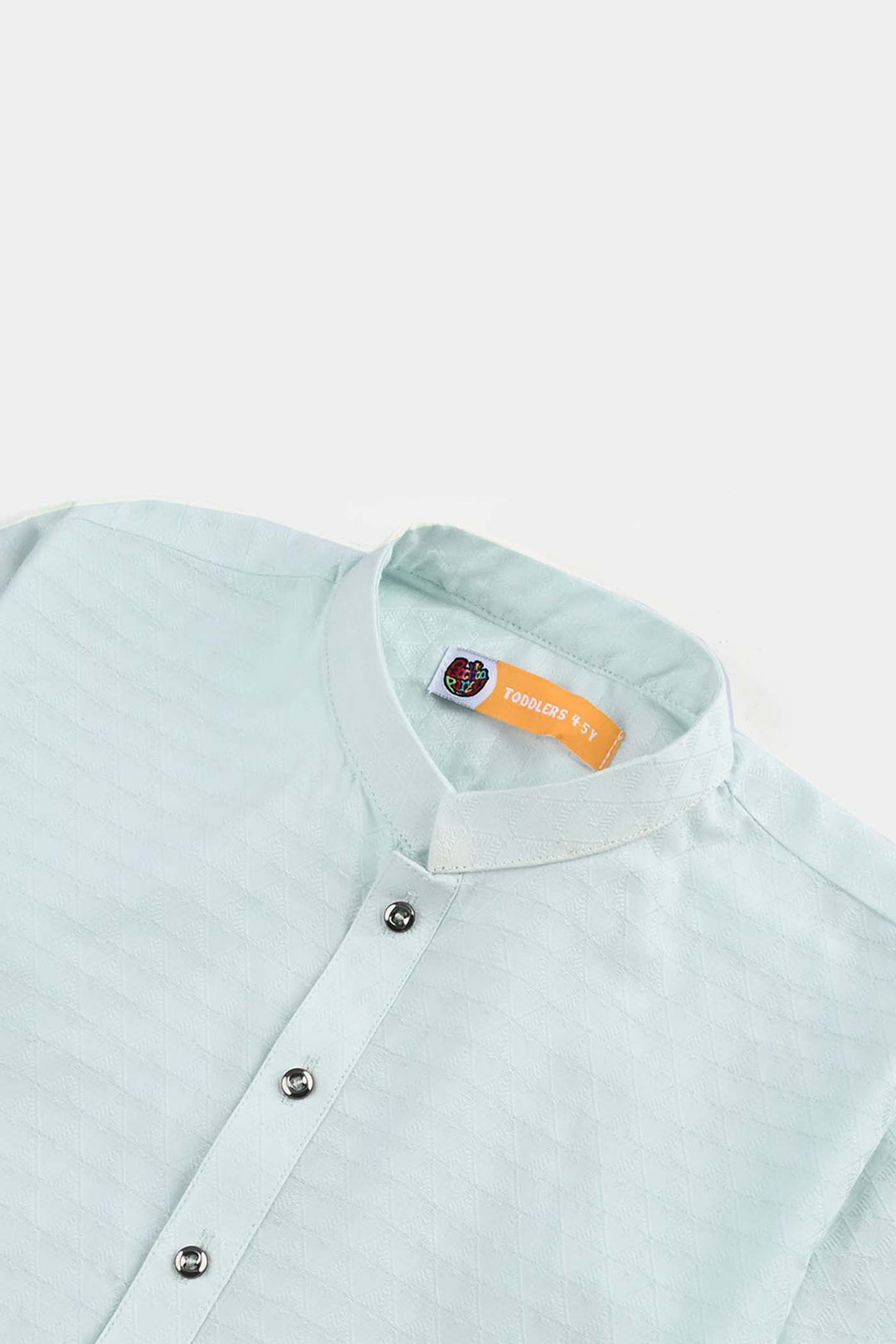 Boys Cotton Jacquard Basic Kurta (Salt Air)-SKY BLUE