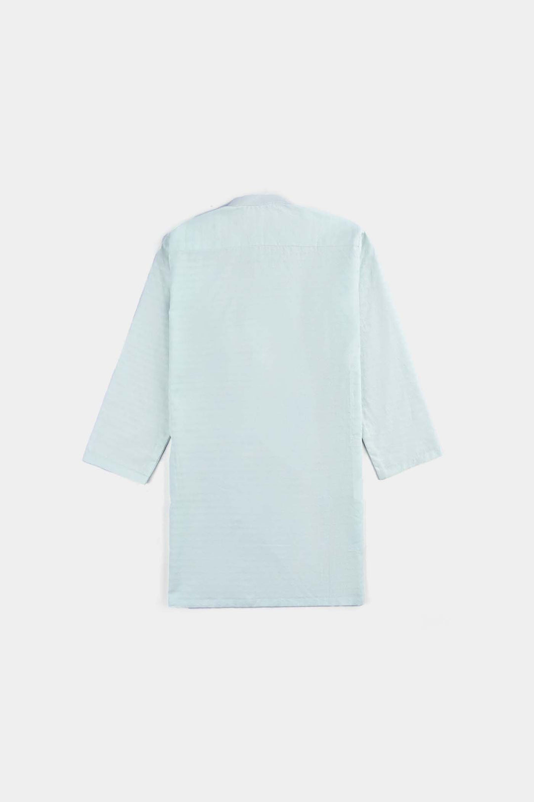 Boys Cotton Jacquard Basic Kurta (Salt Air)-SKY BLUE