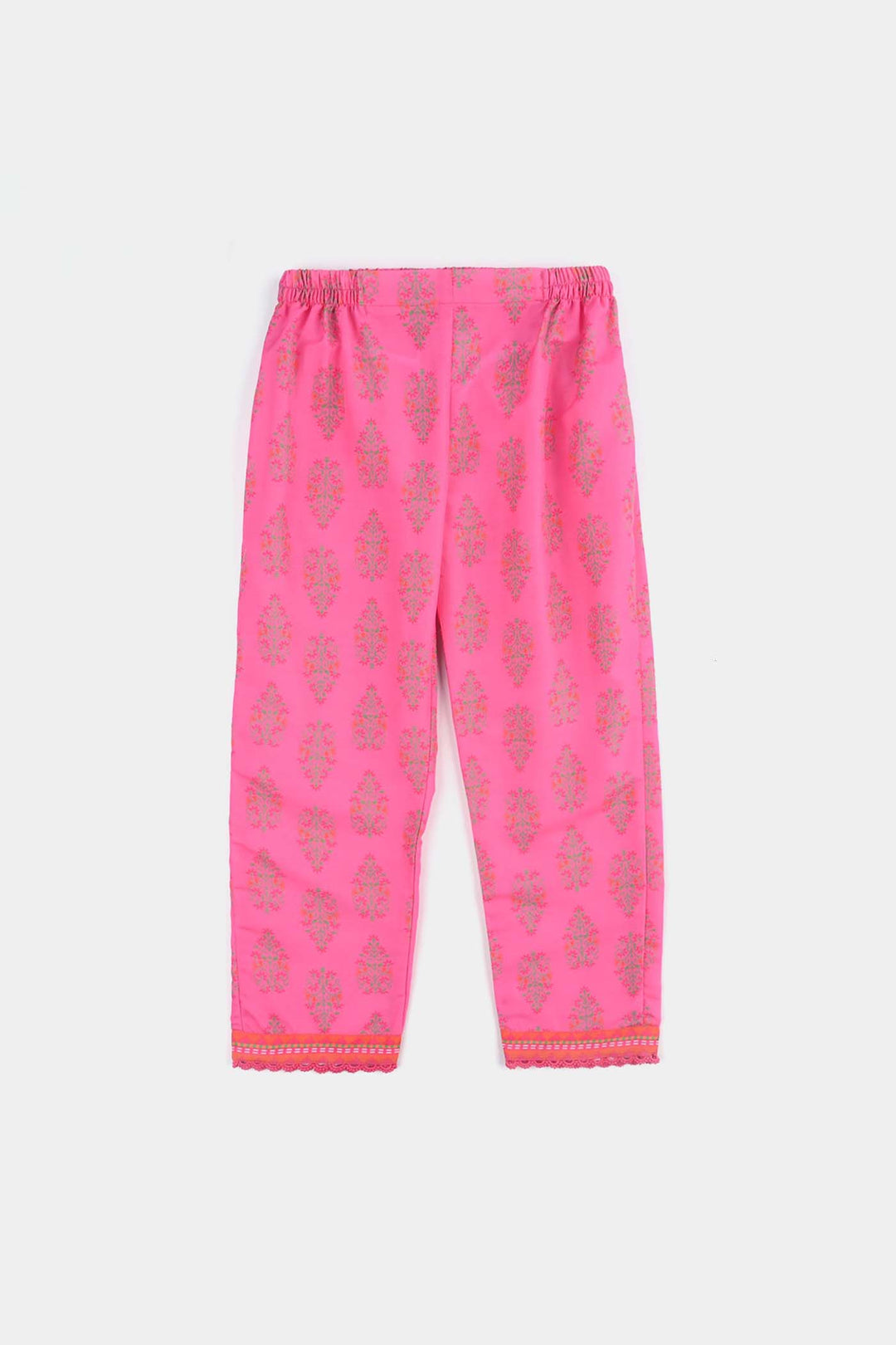 Girls Poly Cambric Printed 2 Pcs Bliss-Pink