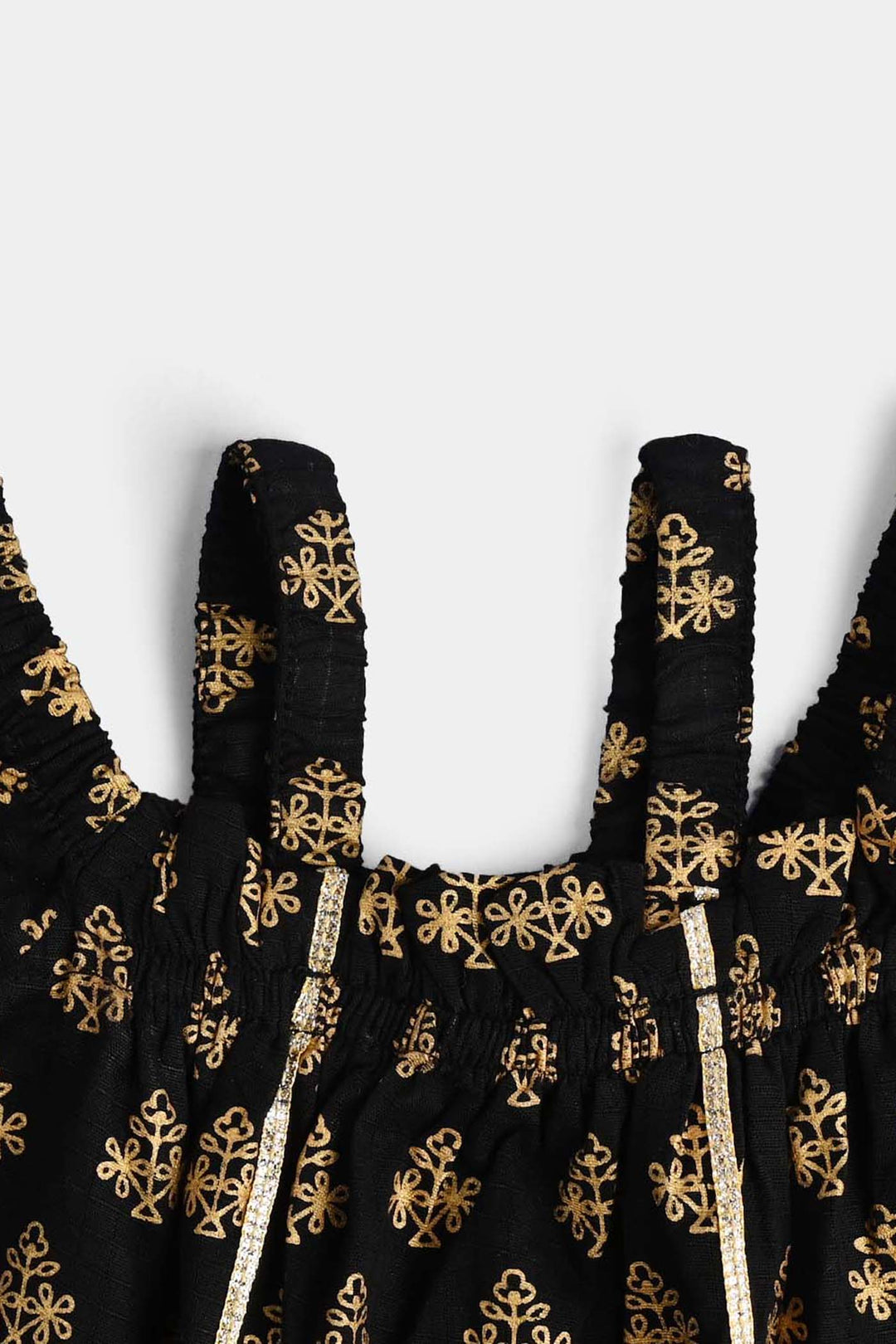 Infant Girls Cotton Printed 2Pcs Dua-BLACK