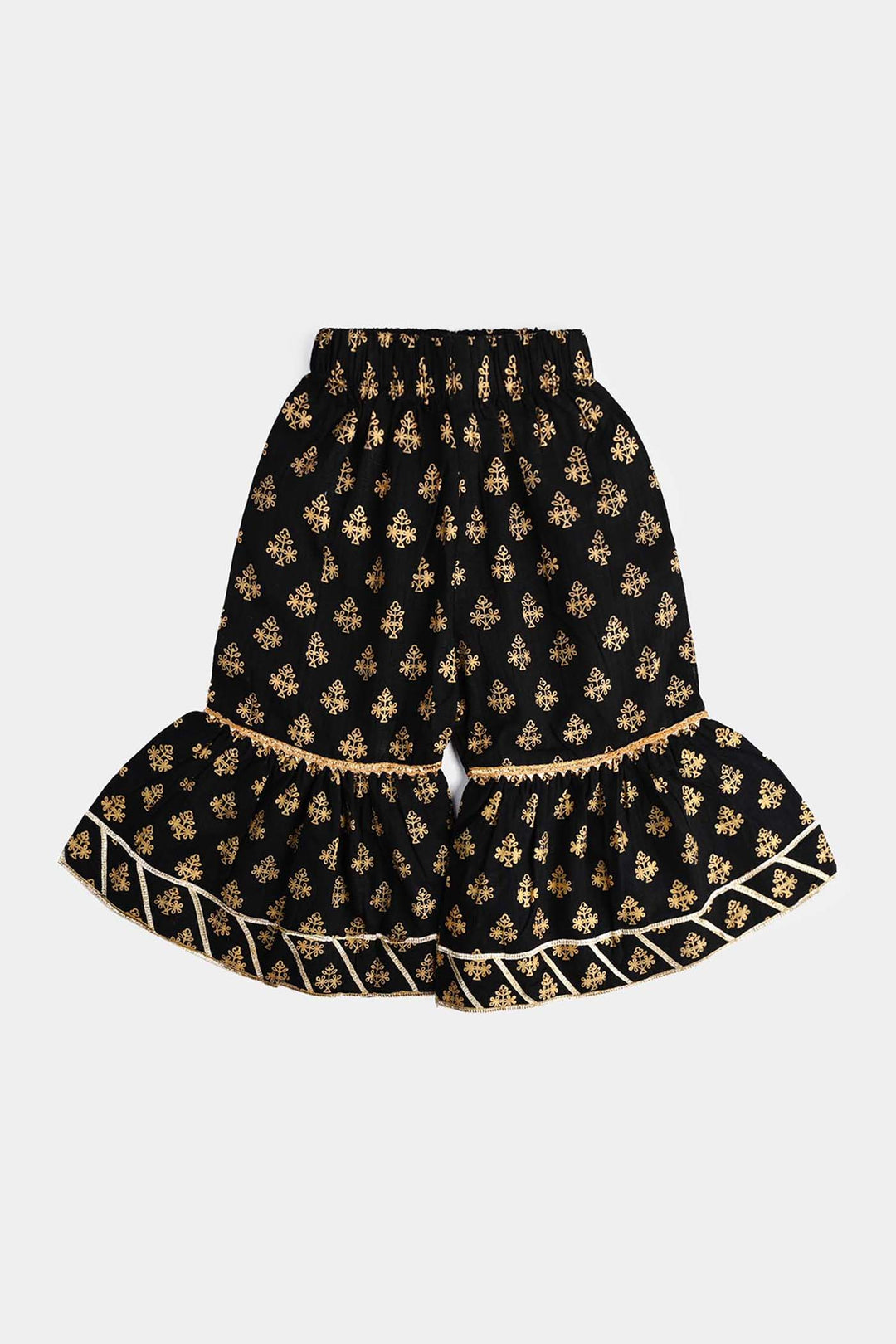 Infant Girls Cotton Printed 2Pcs Dua-BLACK