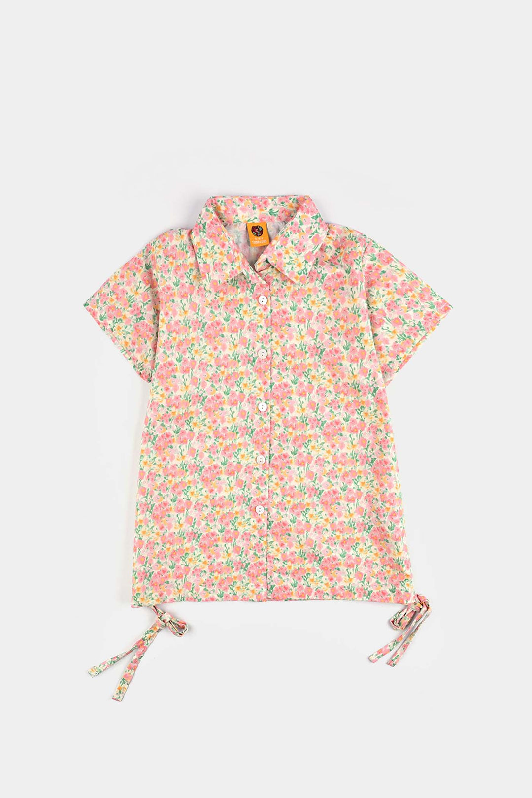 Girls Cotton Poplin Casual Top Baby Floral-Multi
