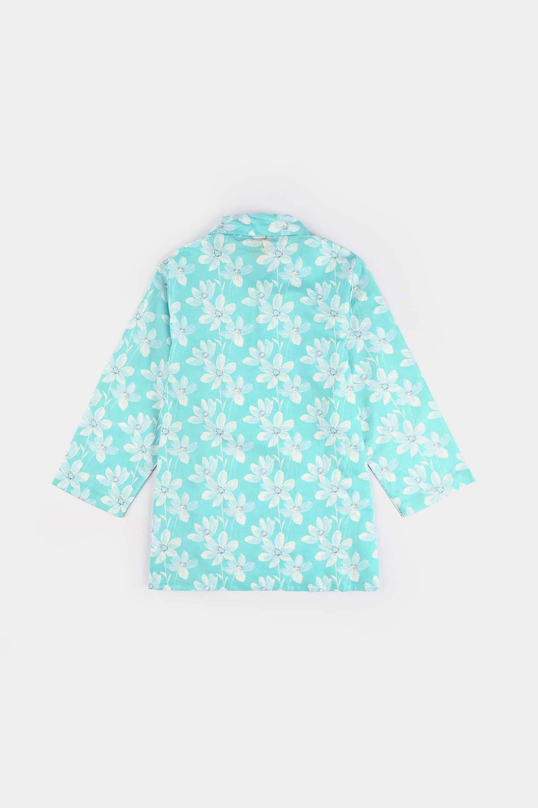 Girls Cotton Co-Ord Set Sky-Multi