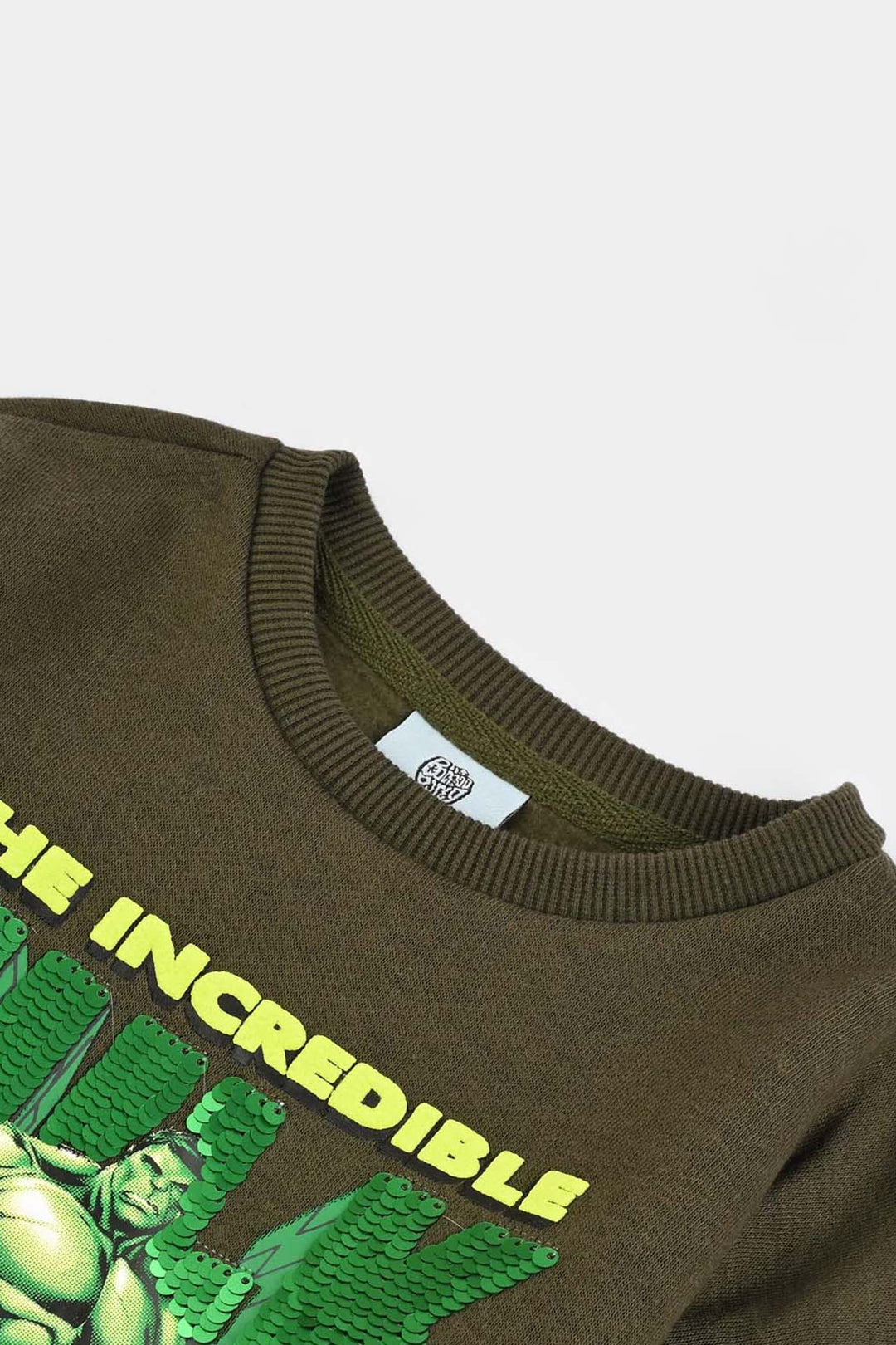 Boys Fleece Sweatshirt Character-Olive
