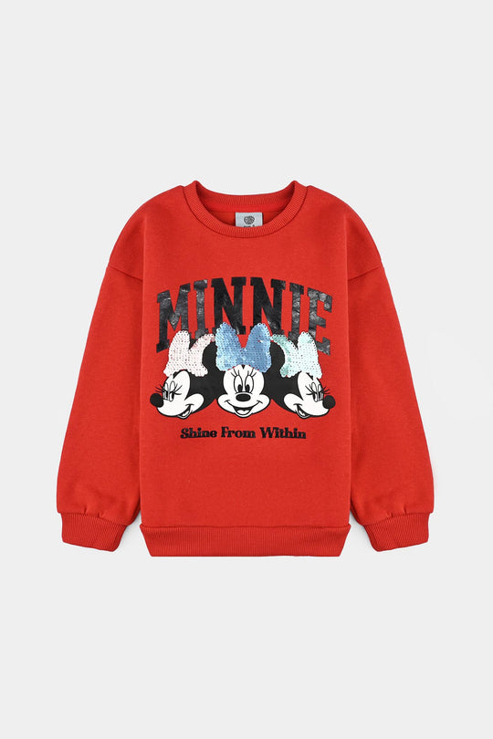 Girls Fleece Sweatshirt Character-RED