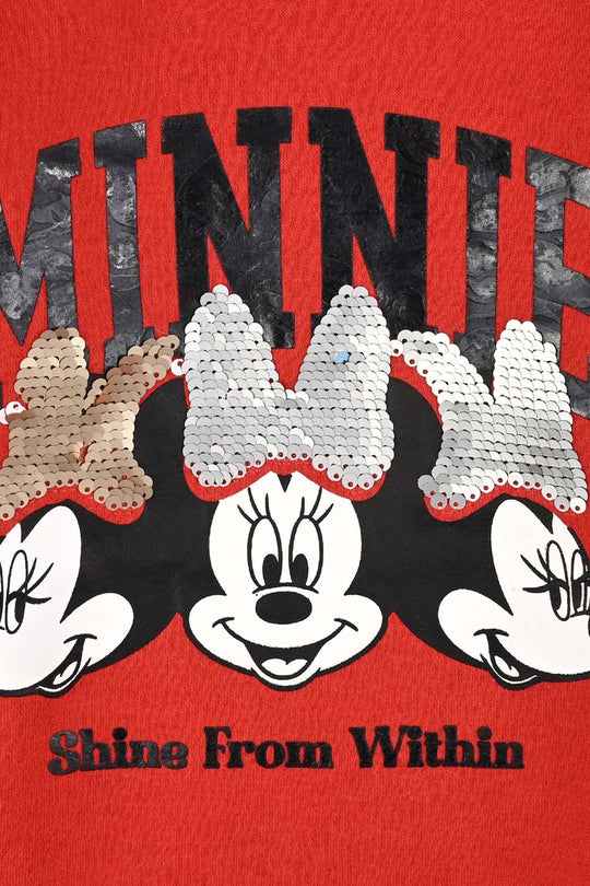 Girls Fleece Sweatshirt Character-RED