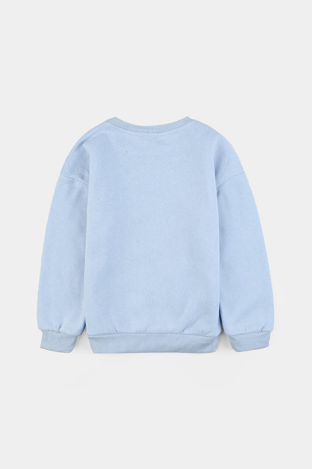 Girls Fleece Sweatshirt-SKY BLUE