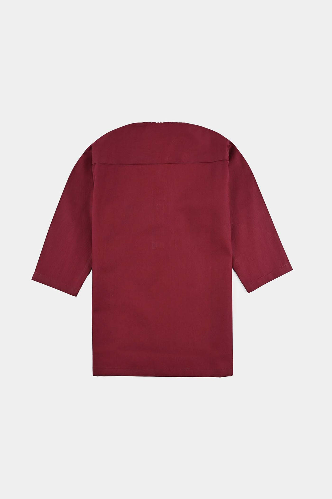 Infant Boys Cotton Poplin Basic Kurta-Red