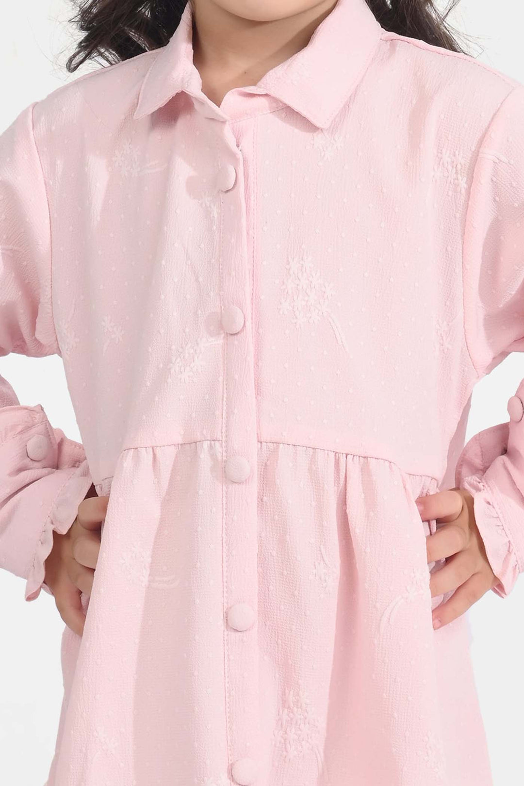 Girls Poly Cotton Casual Top Soft-Pink