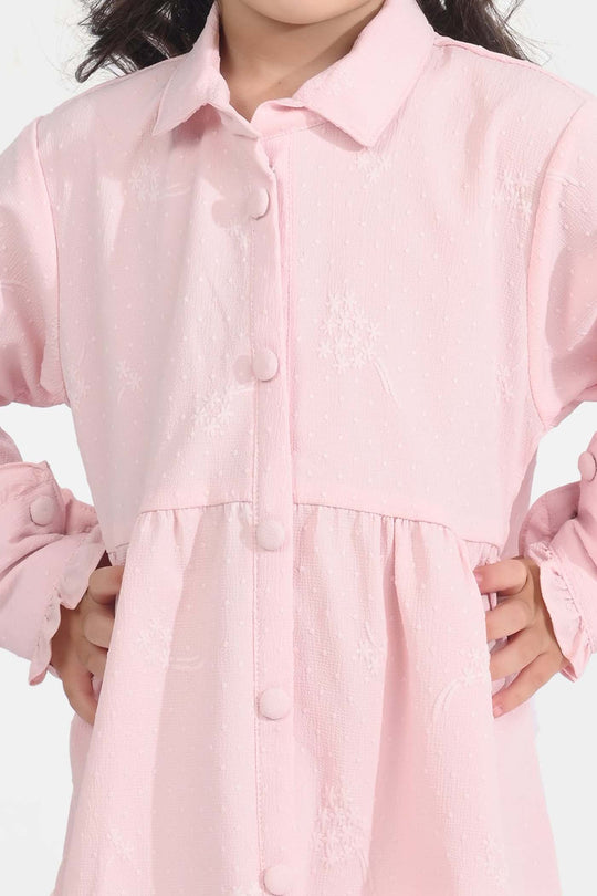 Girls Poly Cotton Casual Top Soft-Pink