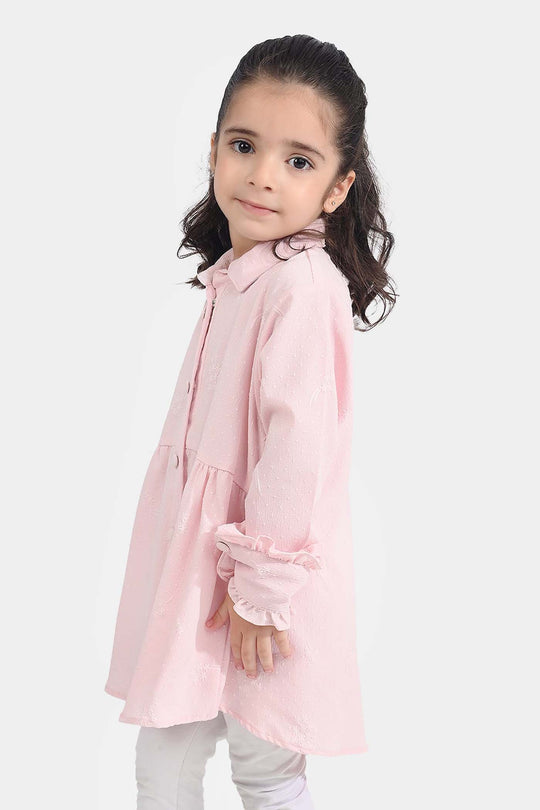 Girls Poly Cotton Casual Top Soft-Pink