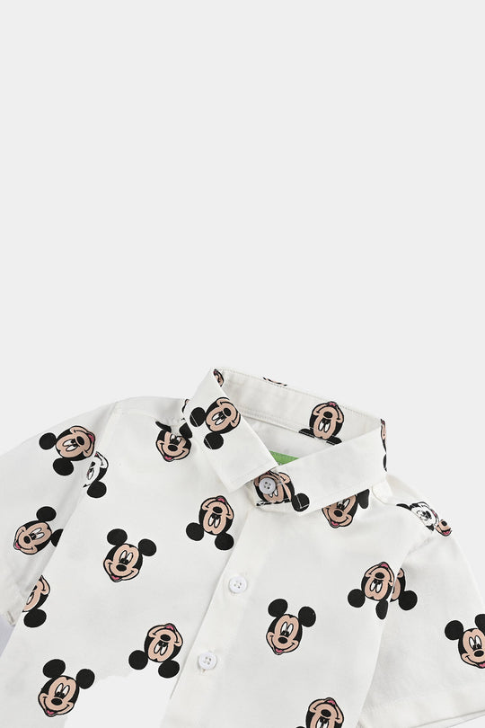 Infant Boys Oxford Basic Casual Shirt - WHITE