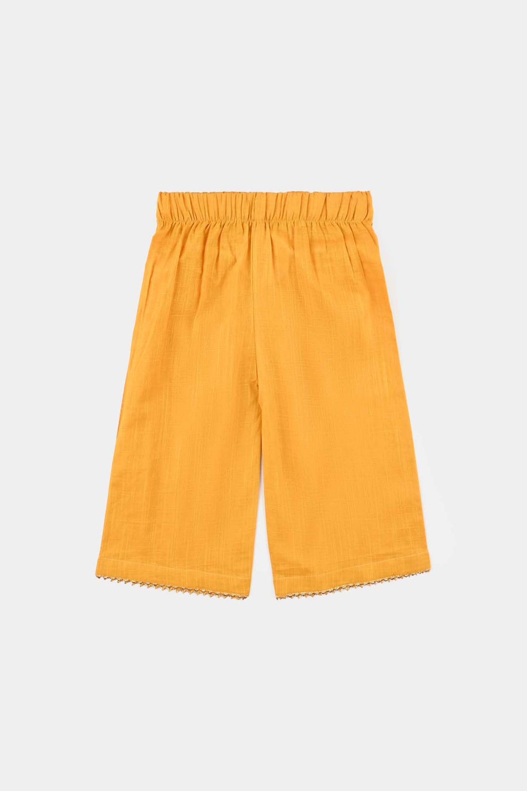Infant Girls Cotton Slub Emb 2Pcs Laila-Mustard