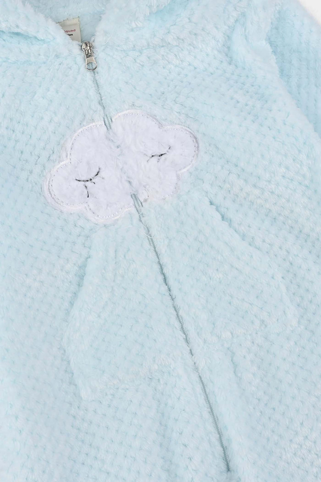 Infant Unisex Sherpa Romper-BLUE