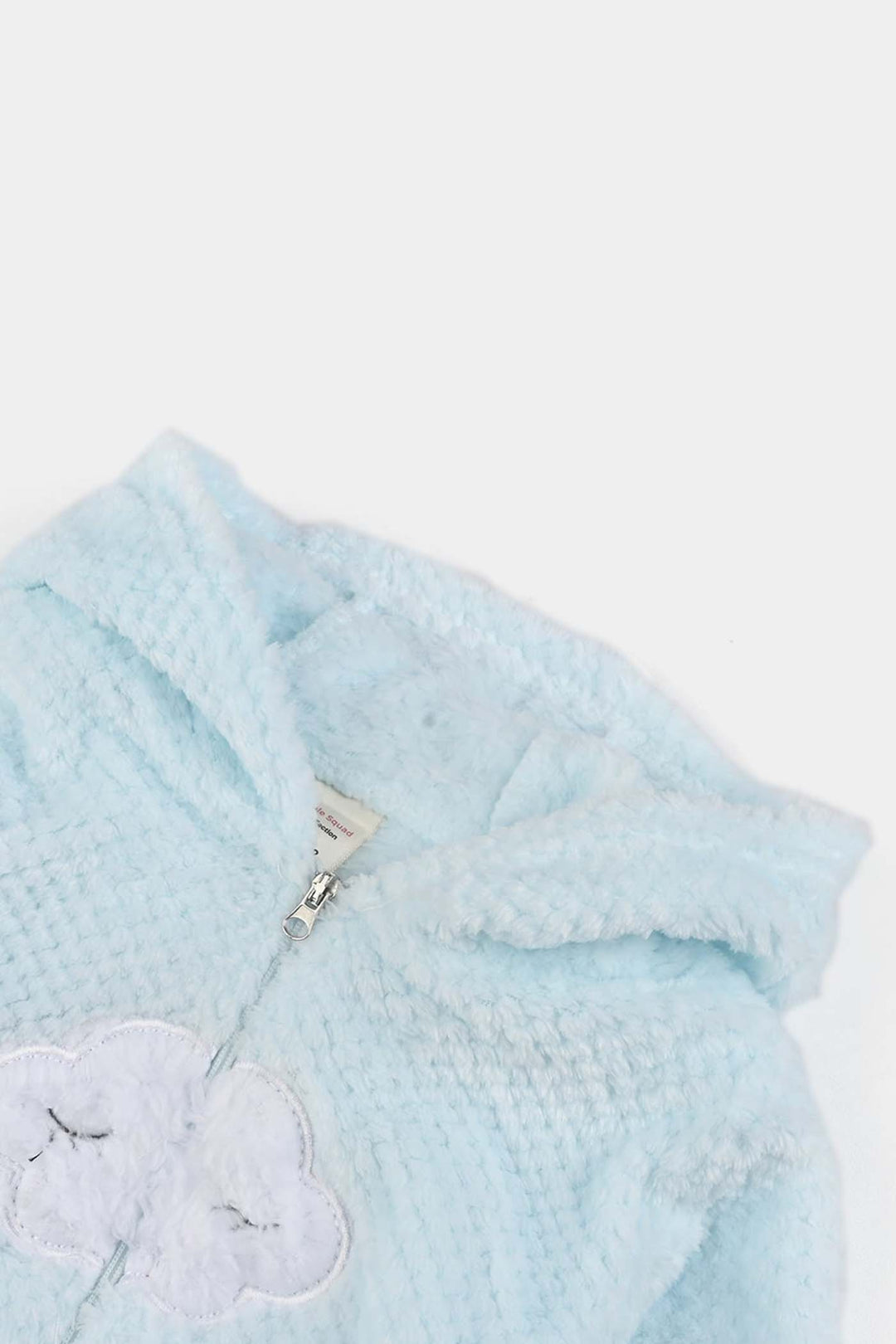 Infant Unisex Sherpa Romper-BLUE