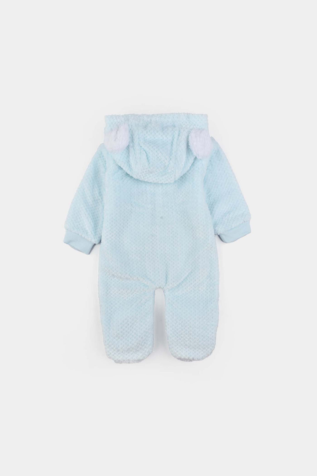 Infant Unisex Sherpa Romper-BLUE