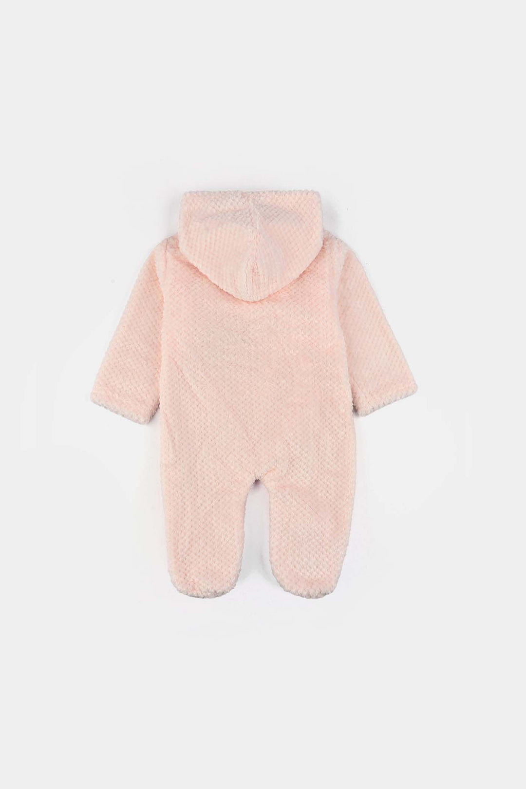Infant Unisex Sherpa Romper-Pink