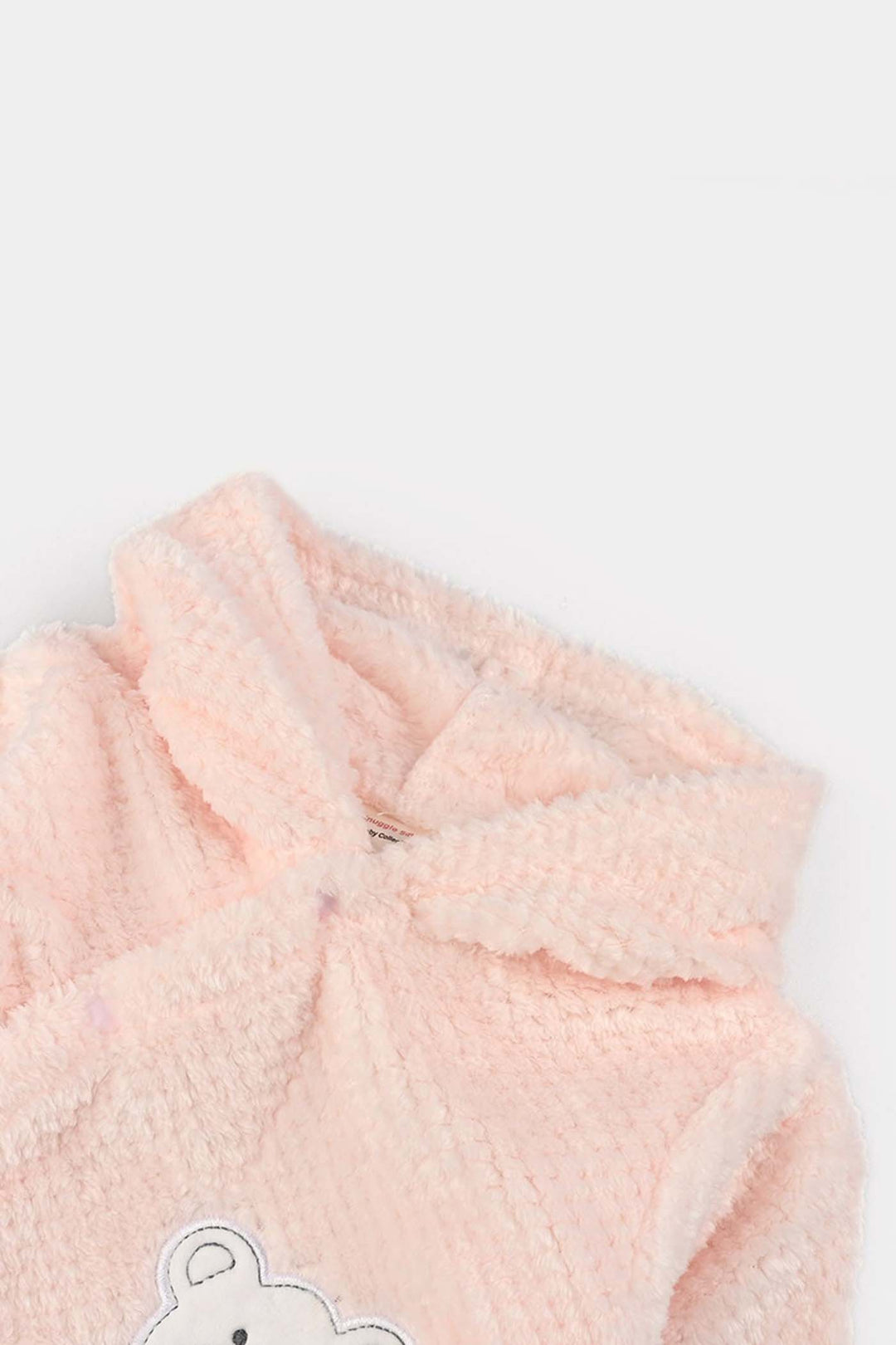 Infant Unisex Sherpa Romper-Pink