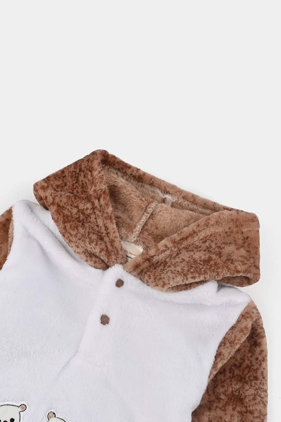 Infant Unisex Velour Romper-White