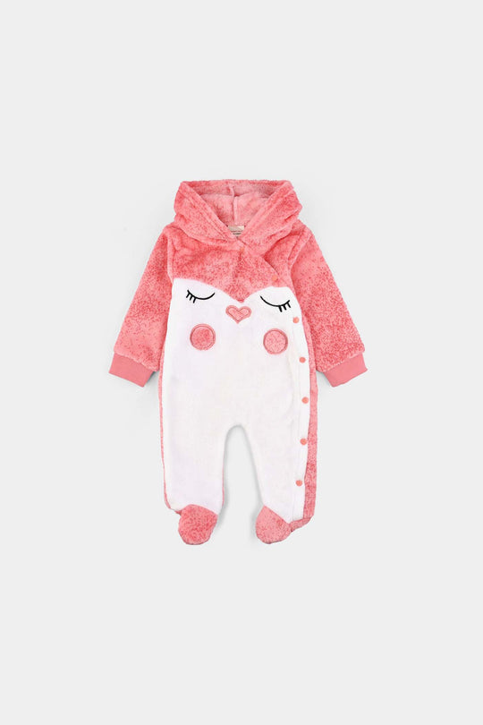 Infant Unisex Velour Romper-White