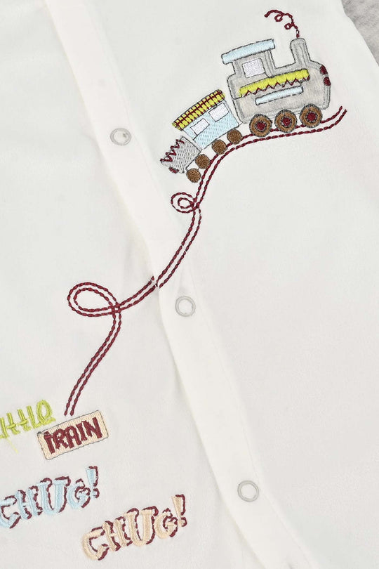 Infant Unisex Terry Romper-GREY