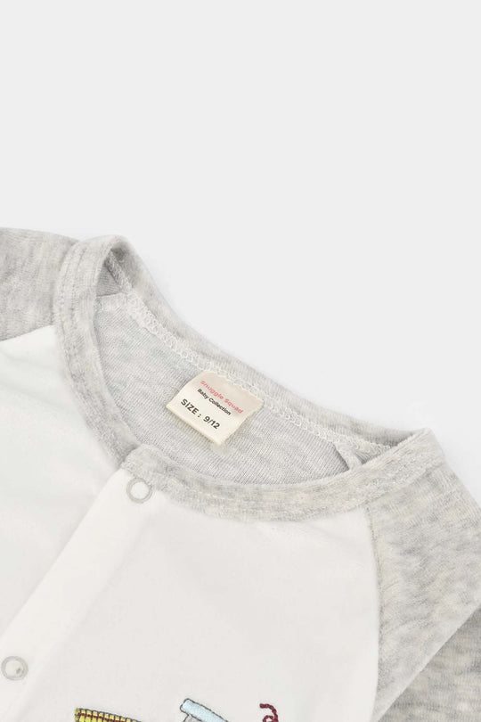 Infant Unisex Terry Romper-GREY