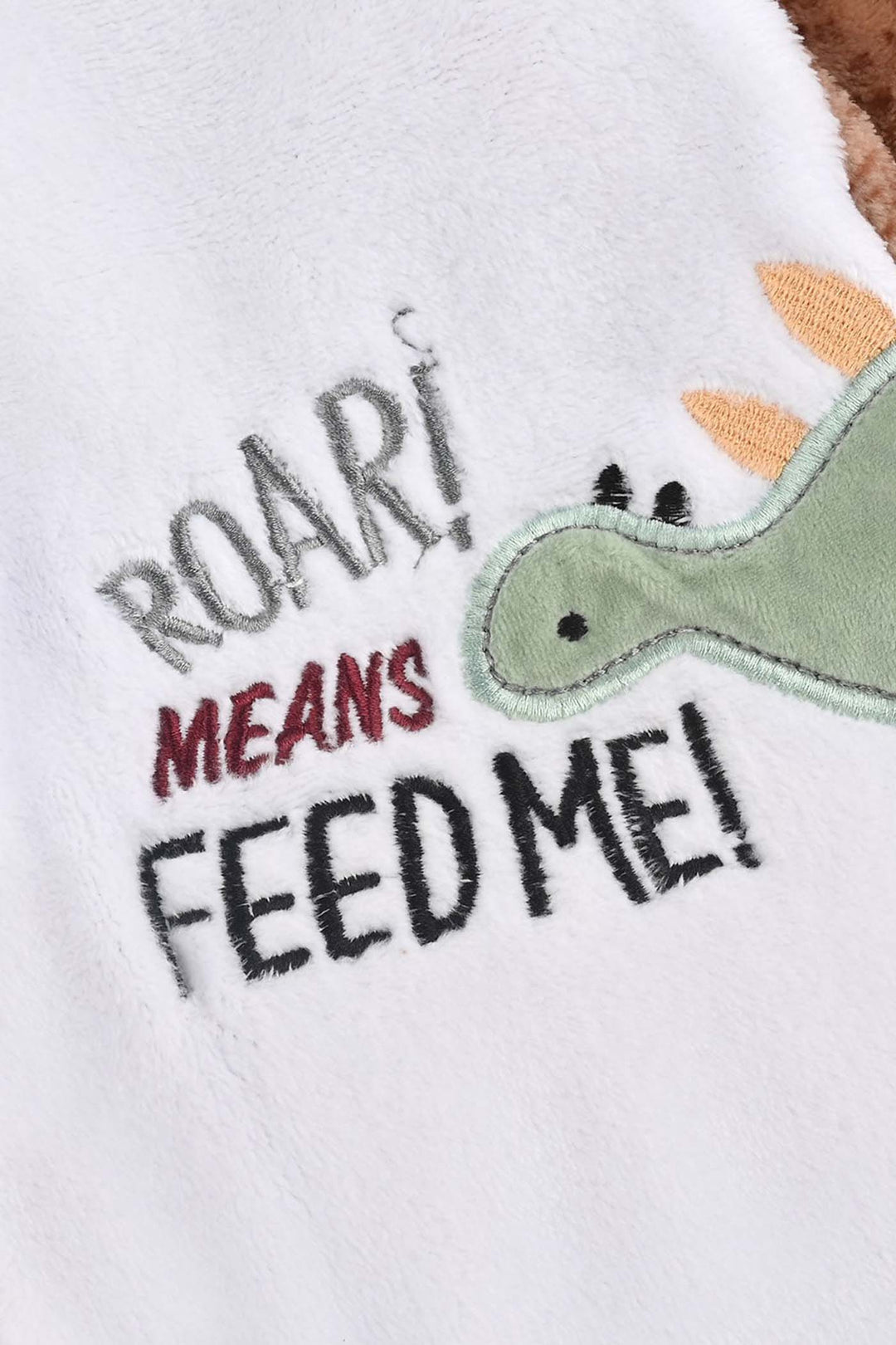 Infant Unisex Velour Romper-White