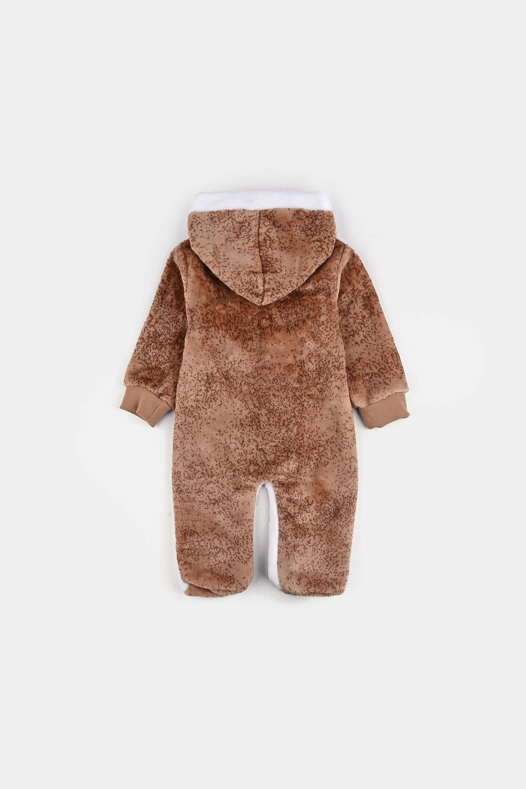 Infant Unisex Velour Romper-White