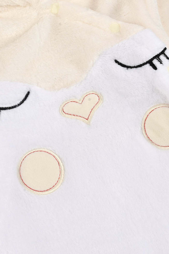 Infant Unisex Sherpa Romper-BEIGE