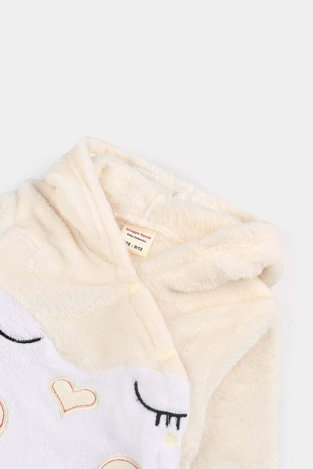 Infant Unisex Sherpa Romper-BEIGE