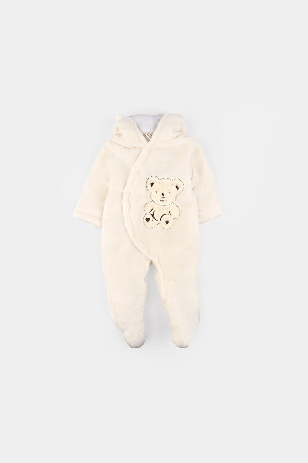 Infant Unisex Sherpa Romper-BEIGE