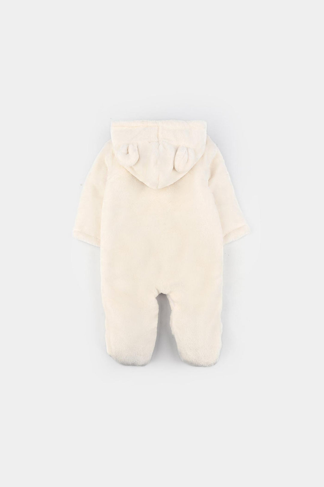 Infant Unisex Sherpa Romper-BEIGE