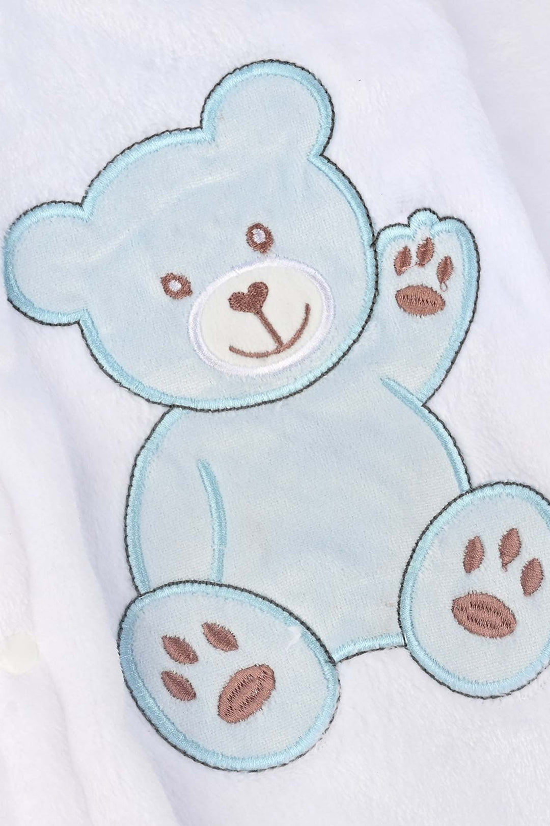 Infant Unisex Sherpa Romper-BLUE