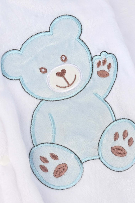 Infant Unisex Sherpa Romper-BLUE