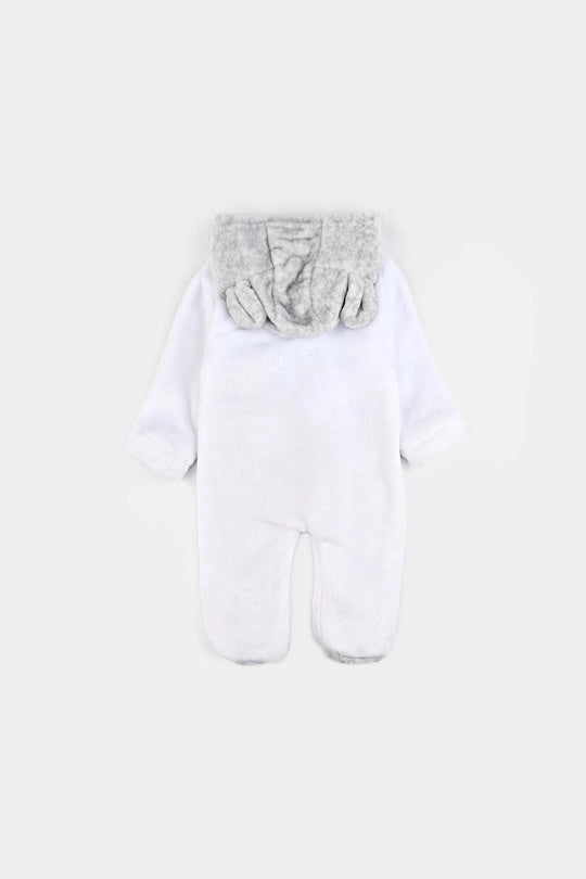 Infant Unisex Sherpa Romper-GREY