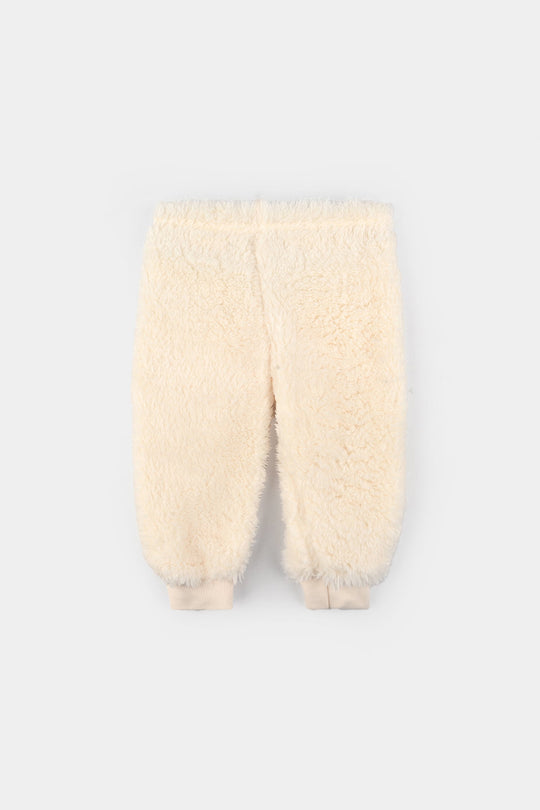 Infant Boys Faux Fur Suit-BEIGE