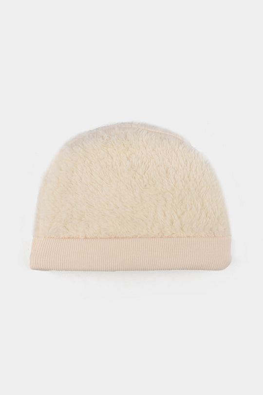 Infant Boys Faux Fur Suit-BEIGE