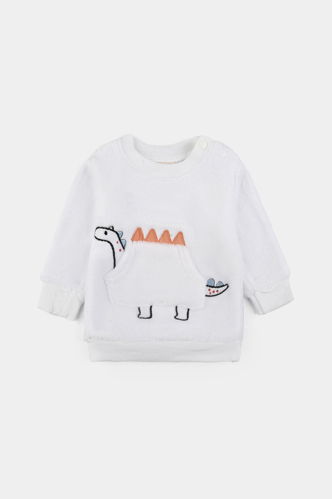 Infant Boys Faux fur Suit-White