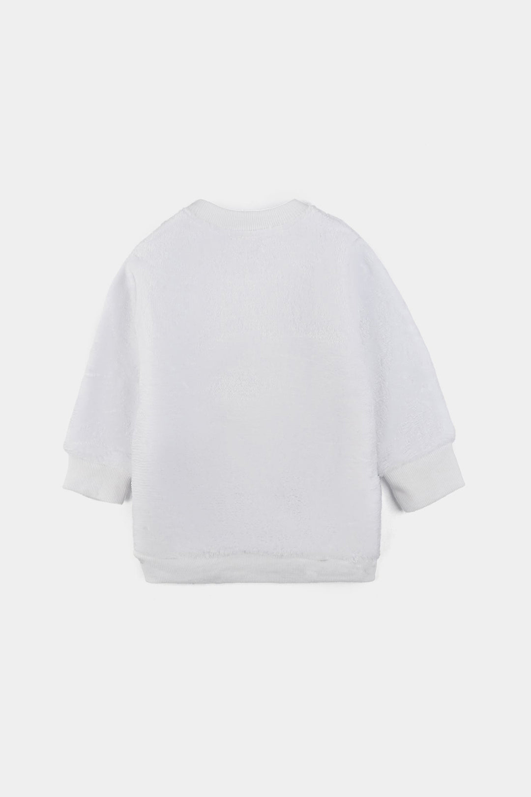 Infant Boys Faux fur Suit-White