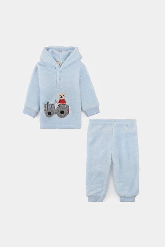Infant Boys Faux fur Suit-BLUE
