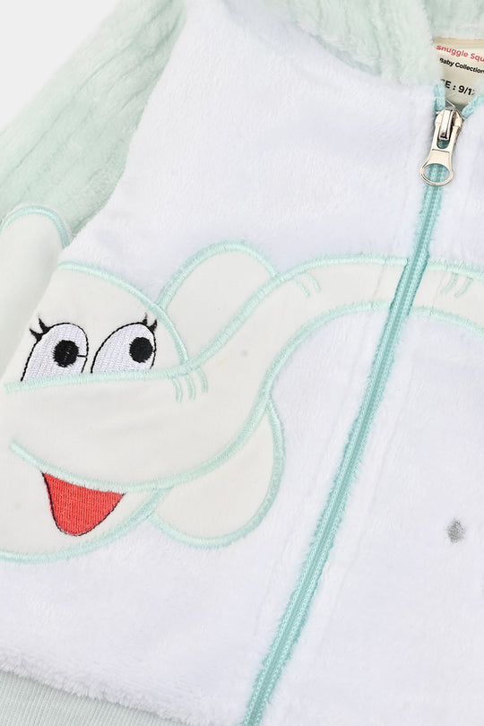 Infant Boys Faux fur Suit-GREEN