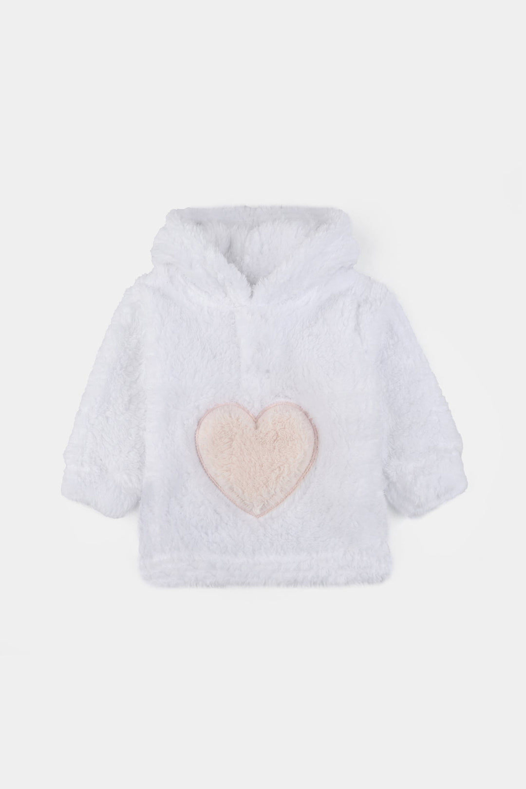 Infant Boys Faux Fur Suit-White