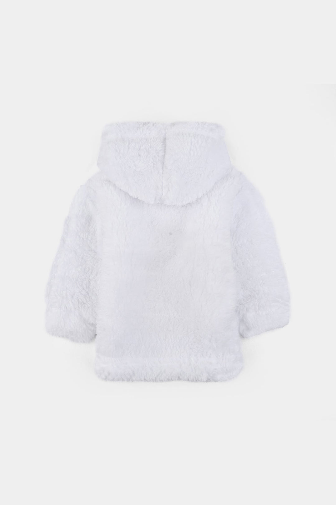 Infant Boys Faux Fur Suit-White