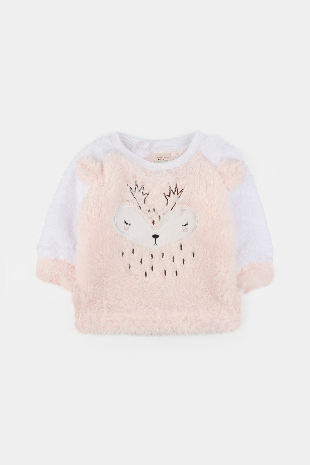 Infant Boys Faux Fur Suit-Pink