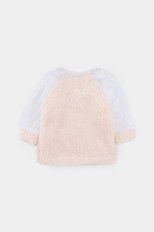 Infant Boys Faux Fur Suit-Pink