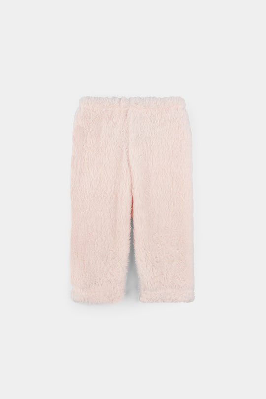 Infant Boys Faux Fur Suit-Pink