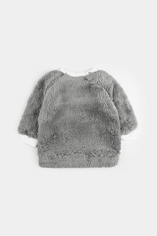 Infant Boys Faux Fur Suit - GREY